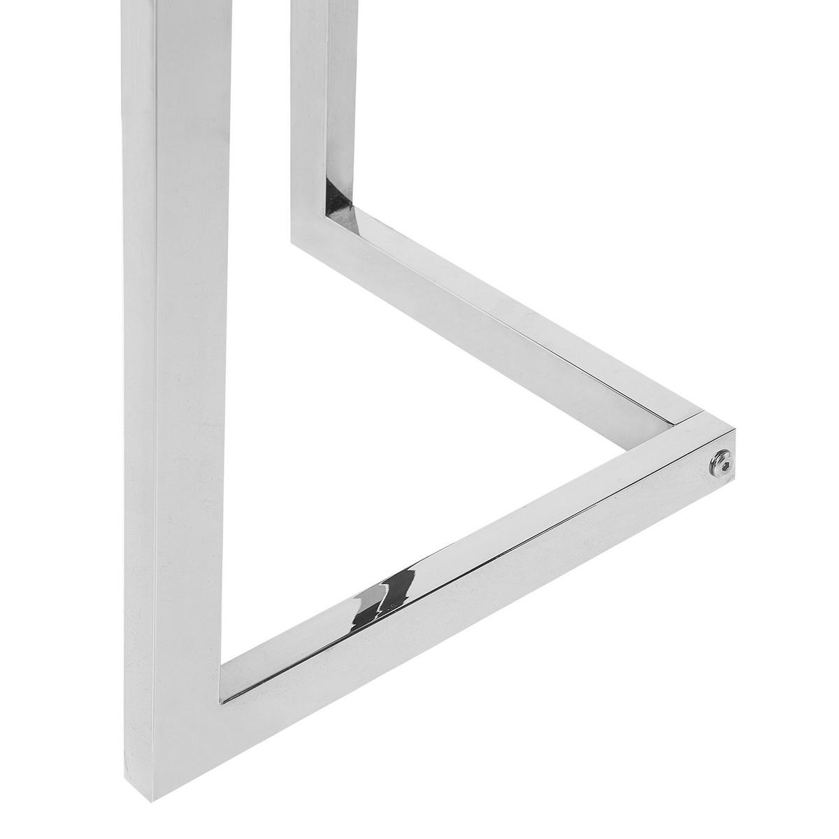 COUCHTISCH Glas Silber oval Fresno - Transparent/Silberfarben, Glas (60/120/45cm) - Beliani