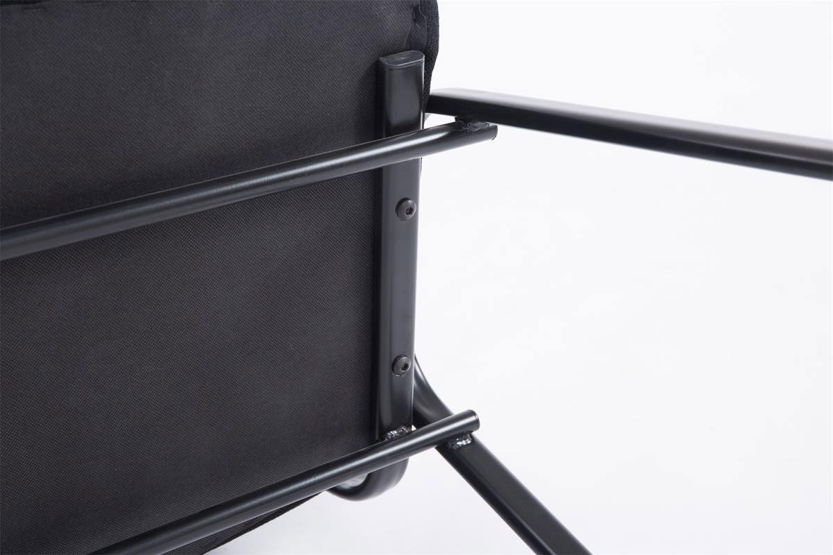 BESUCHERSTUHL Keen XL mit Stoffbezug Gestell, Schwarz / Bezug Schwarz - Schwarz, Textil/Metall (53/84/57cm) - TPFLiving