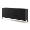 SIDEBOARD SCHWARZ - Schwarz, Holzwerkstoff (200/87/42cm) - FURNLUX