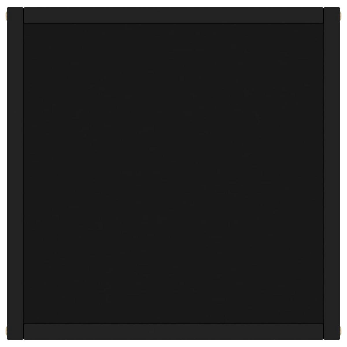 COUCHTISCH Schwarz mit Schwarzem Glas 40x40x50 cm - Schwarz, Glas (40/40/50cm) - furnicato