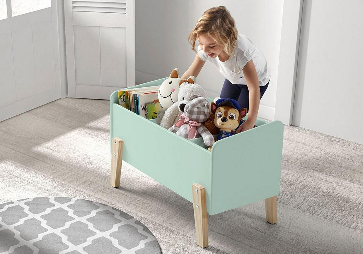 KINDERZIMMER Set Karilynn 3 Massivholz+MDF mintgrün - Grün, Holz (230/73/130cm) - 58aufmkessel