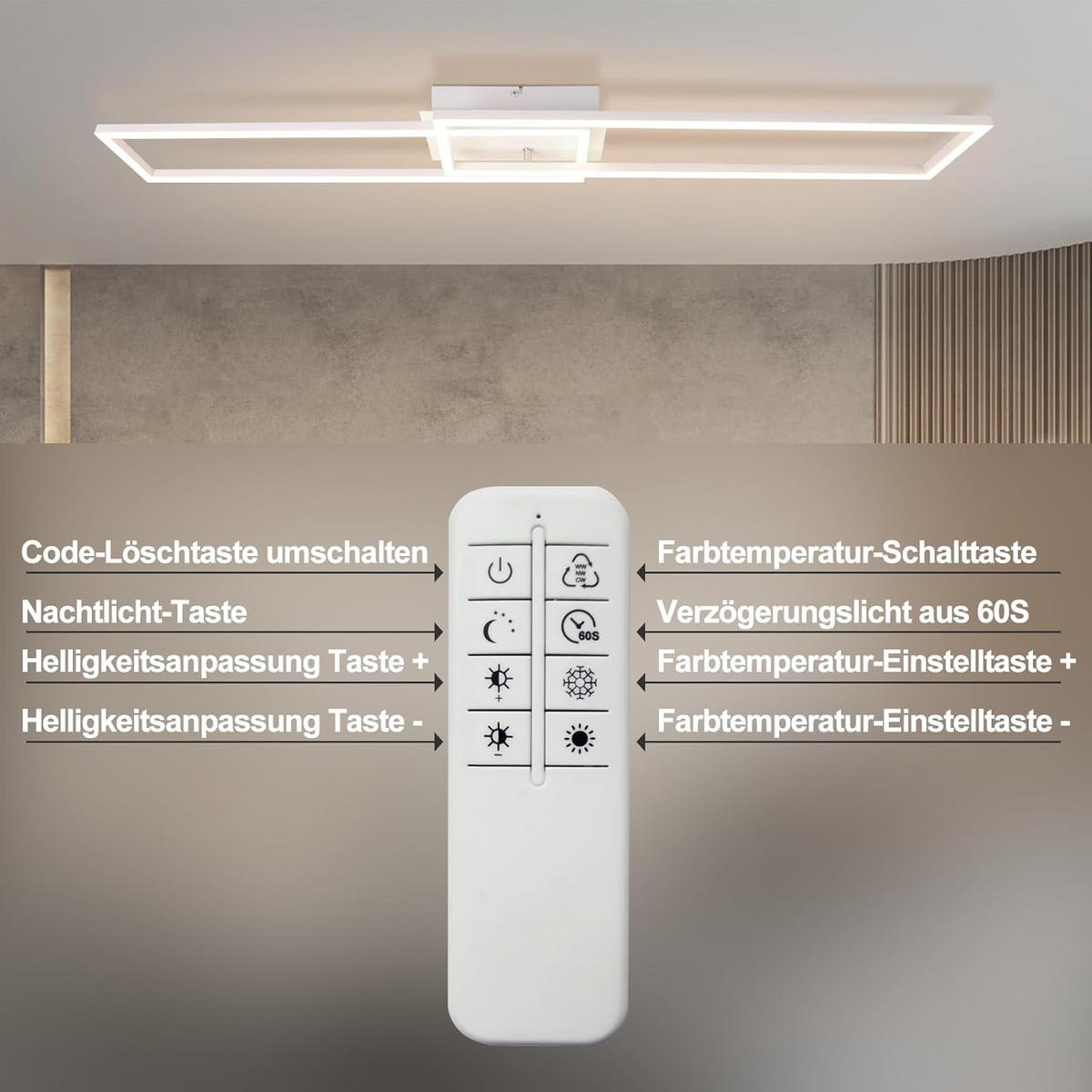 LED-DECKENLEUCHTE Ragnor 18.5/18.5/7.3 cm - Weiß, Metall (18.5/18.5/7.3cm) - ZMH