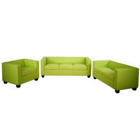 SOFAGARNITUR 3-2-1 Hellgrün 3er-Set - Hellgrün, Textil (400/70/300cm) - MCW