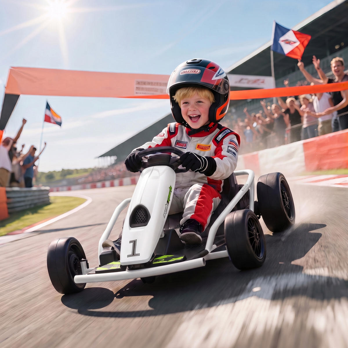 ELEKTRO-GO-KART Kunststoff Metall Weiß - Weiß, Kunststoff (115/77/54cm) - HOMCOM
