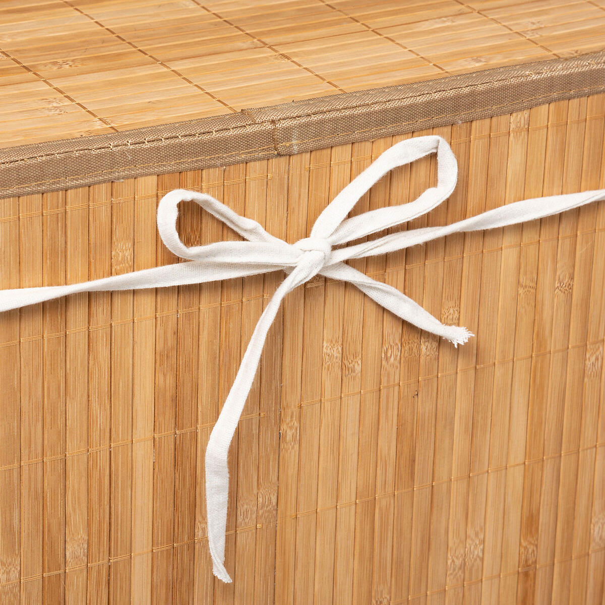 WÄSCHEKORB, faltbar, Bambus, Polyester, 50 cm - Braun, Holz (41.5/30/50cm) - 5five Simply Smart