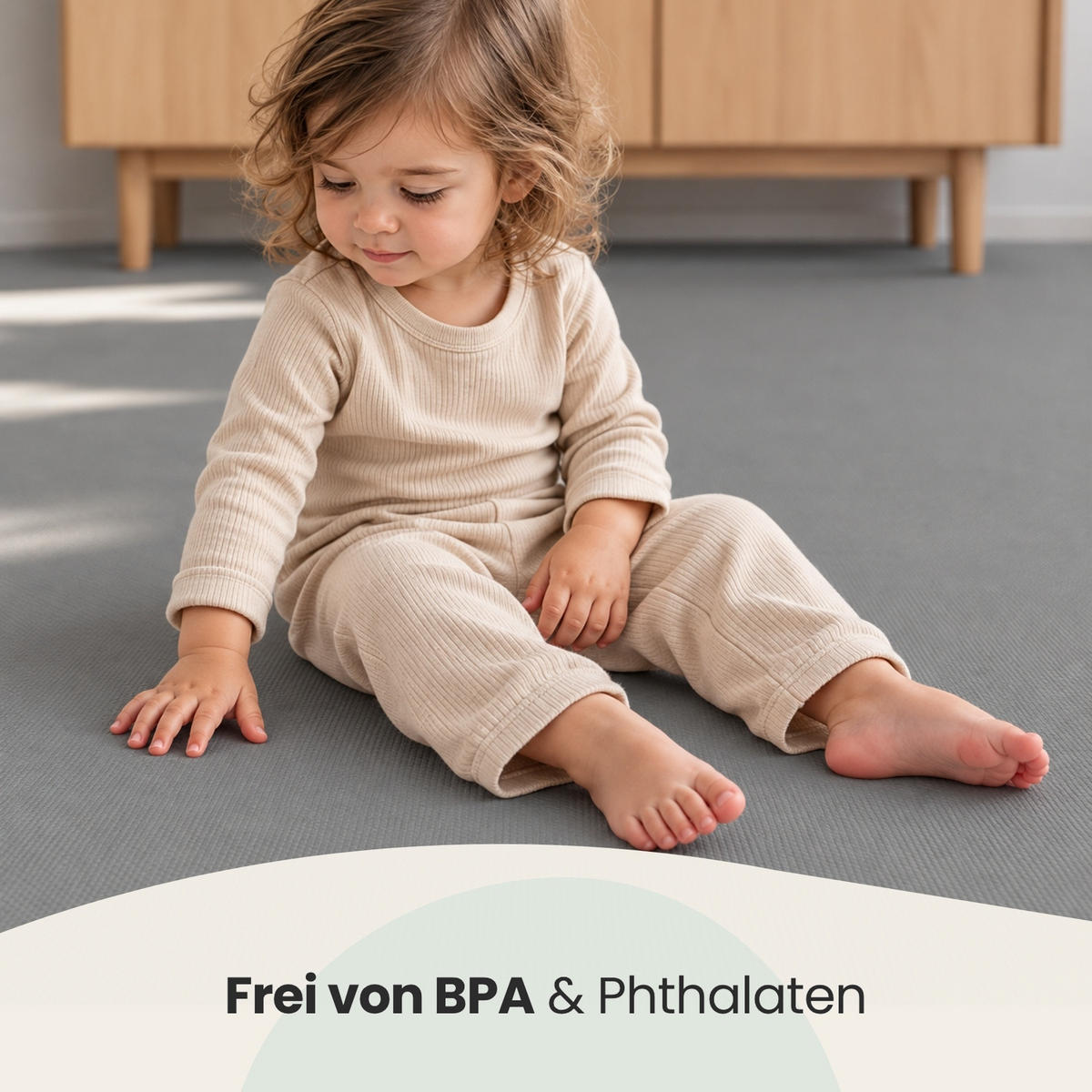 SPIELMATTE Uni - 50x50x1 cm - Puzzlematte Grau - Grau, Kunststoff (50/50cm) - Littletom