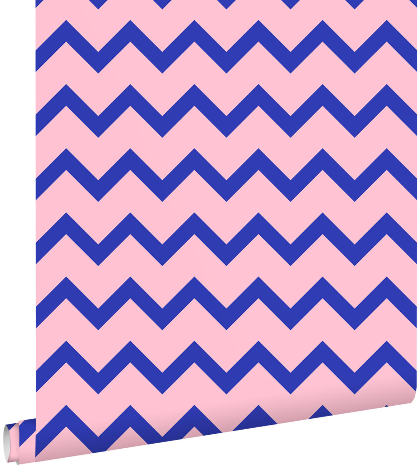 TAPETE Zickzack-Motiv 50 x 900 cm - Blau, Papier (50/0.1cm) - ESTAhome