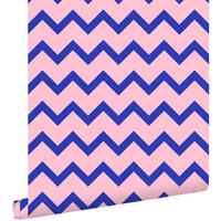 TAPETE Zickzack-Motiv 50 x 900 cm - Blau, Papier (50/0.1cm) - ESTAhome