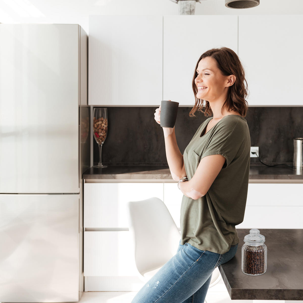 6XVORRATSGLÄSER - Transparent, Glas/Kunststoff (11/19/11cm) - Relaxdays