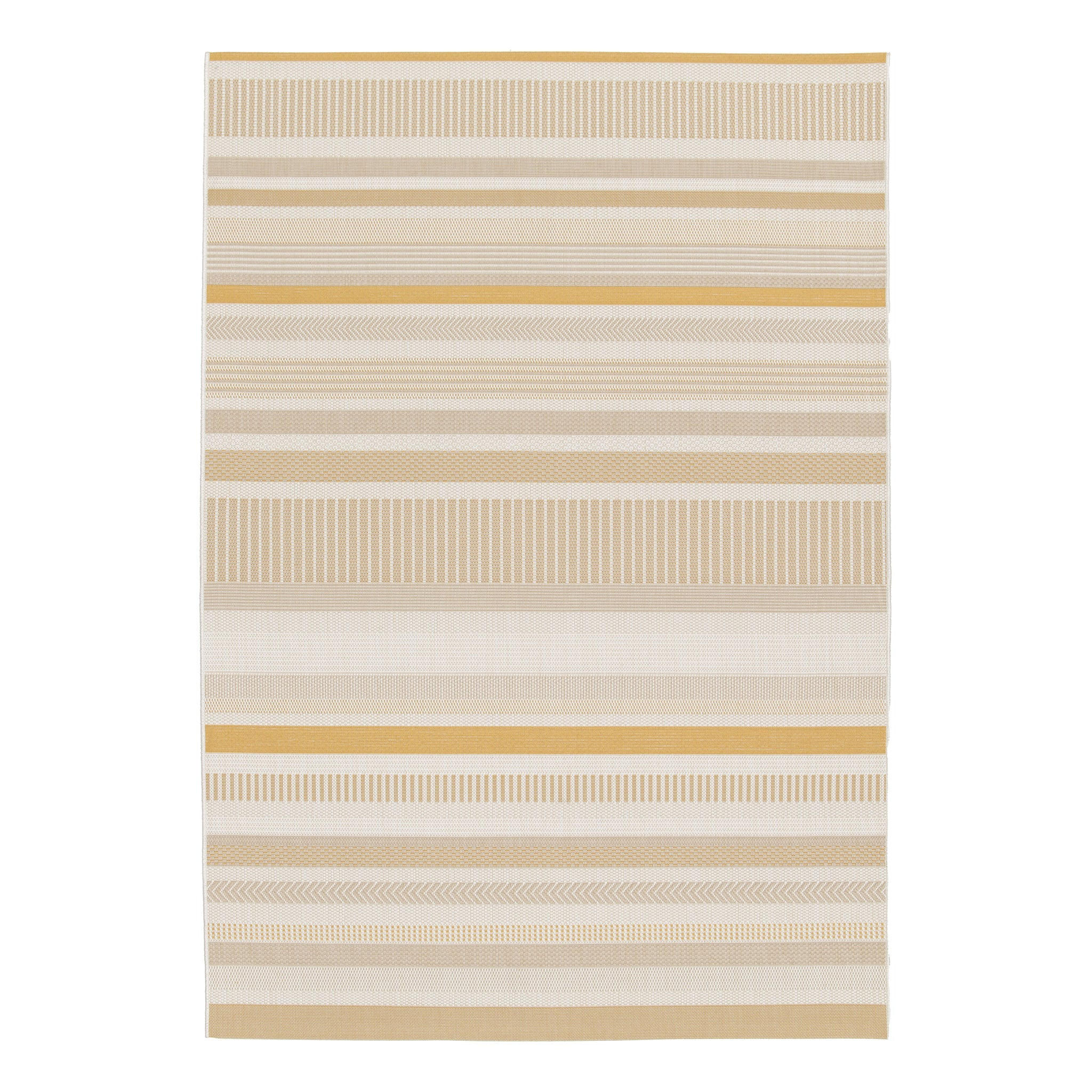 TEPPICH für Innen- und Außenbereich gestreift gelb - Gelb, Textil (160/230cm) - AFK Living