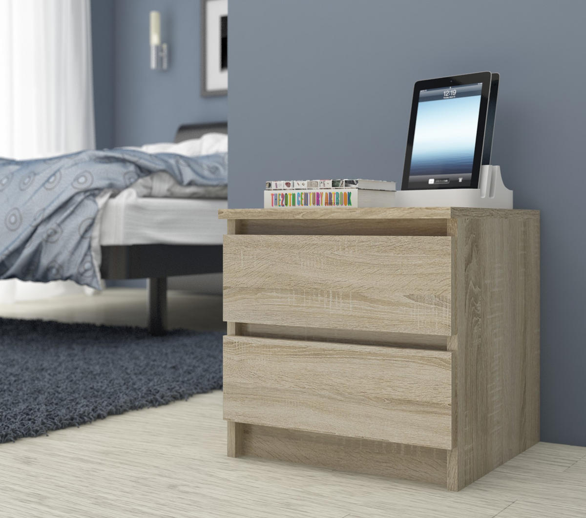 KOMMODE Eiche Sonoma 55/60/40 - Sonoma Eiche, Holzwerkstoff (60/55/40cm) - RAUMHIRSCH FURNITURE