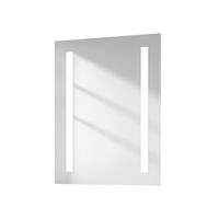 BADSPIEGEL mit Beleuchtung Rechteckig Umweltfreundlicher Silberspiegel 60/45 cm - Weiß, Glas (45/3/60cm) - EMKE