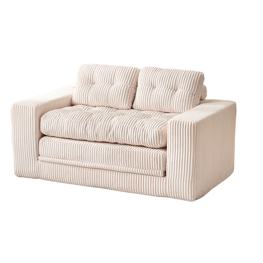 SCHLAFSOFA DE-35274 2-in-1 Beige - Beige, Textil (85/54/140cm) - ComfortXL