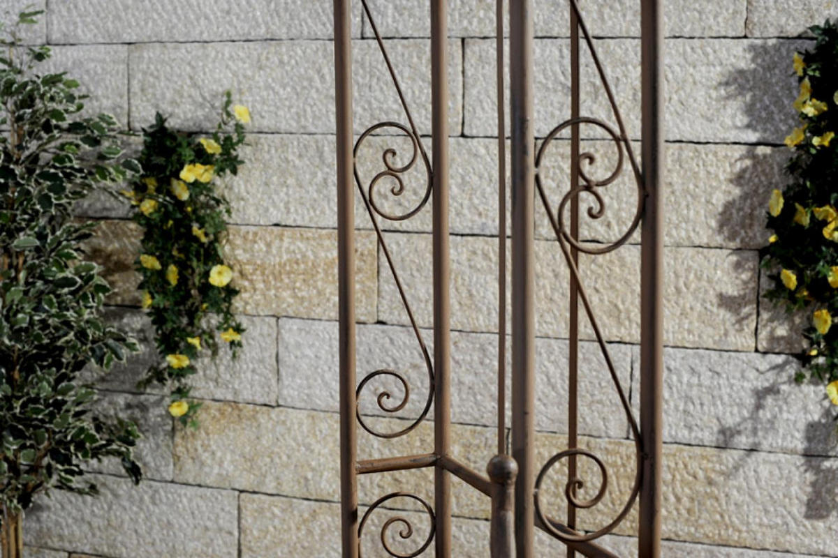 ROSENBOGEN Metall Antik Braun - Braun, Metall (135/245/41.5cm) - CLP