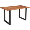 ESSTISCH INSA - Beige/Schwarz, Holz/Metall (60/100/77cm) - SAM