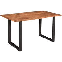 ESSTISCH INSA - Beige/Schwarz, Holz/Metall (60/140/77cm) - SAM