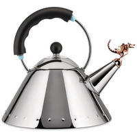 FLÖTENKESSEL Tea Rex - 2 Liter - Michael Graves - 9093REX B - Schwarz, Metall (1cm) - Alessi