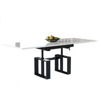 COUCHTISCH Empoli höhenverstellbar, ausziehbar bis 170 cm - Weiß Hochglanz, Holzwerkstoff (110/65/58cm) - Endo-Moebel