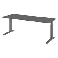 SCHREIBTISCH Serie-XB 80/200/74 cm in Graphitfarben/Graphitfarben - Graphitfarben, Holzwerkstoff (80/200/74cm) - bümö