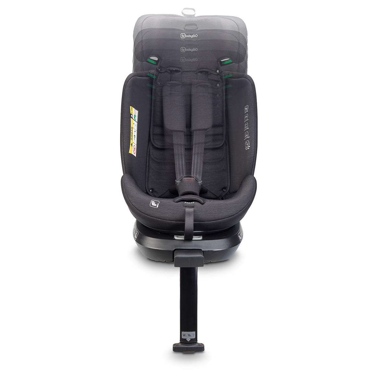 REBOARDER Move 360 schwarz - Schwarz, Kunststoff (44/80/58cm) - BabyGo