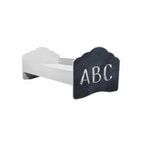 KINDERBETT Casimo weiß / Motiv ABC 88 / 164 / 63cm - Weiß, Holz/Holzwerkstoff (70/140cm) - Feldmann-Wohnen