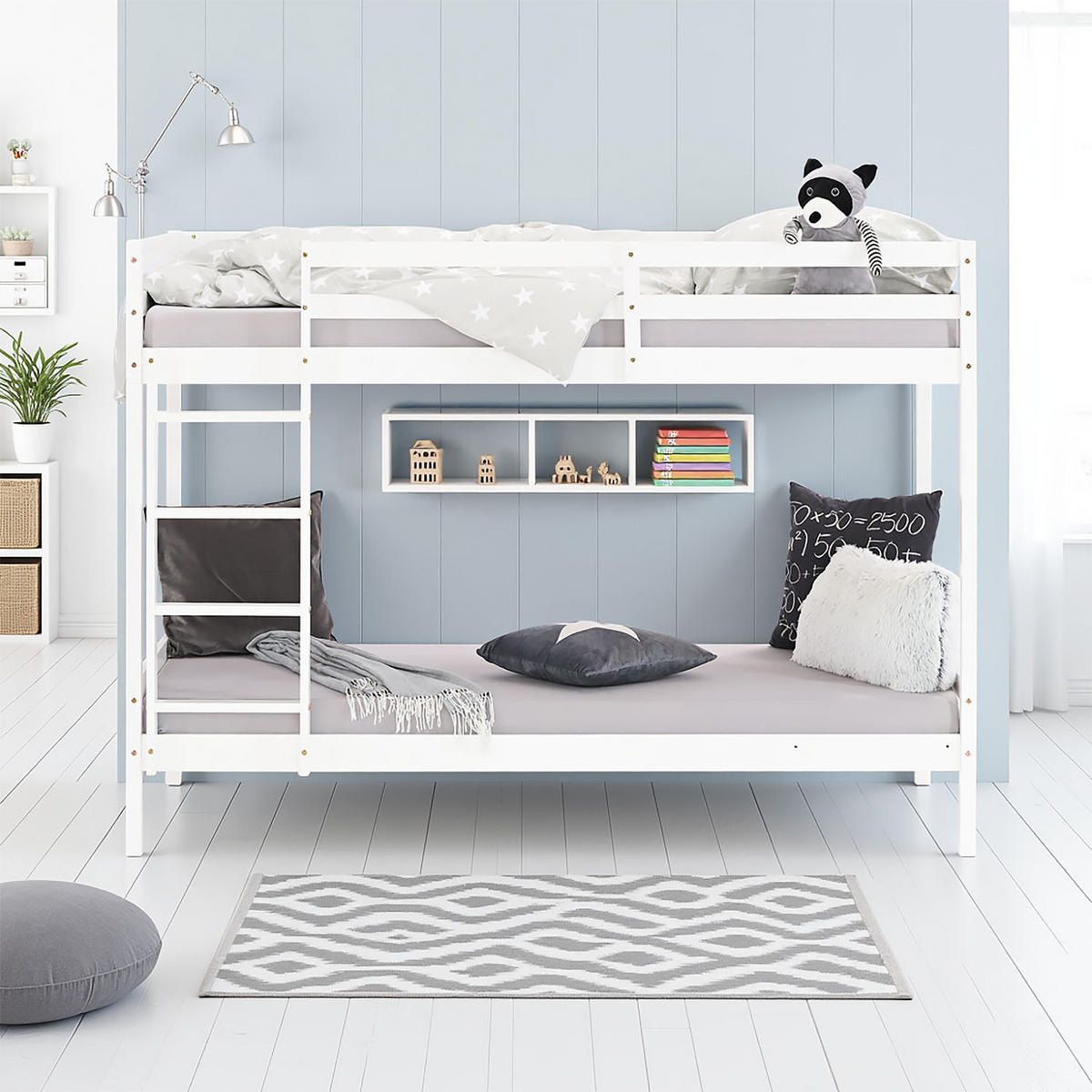 ETAGENBETT 90/200 cm Weiß - Weiß, Holz - Homestyle4u