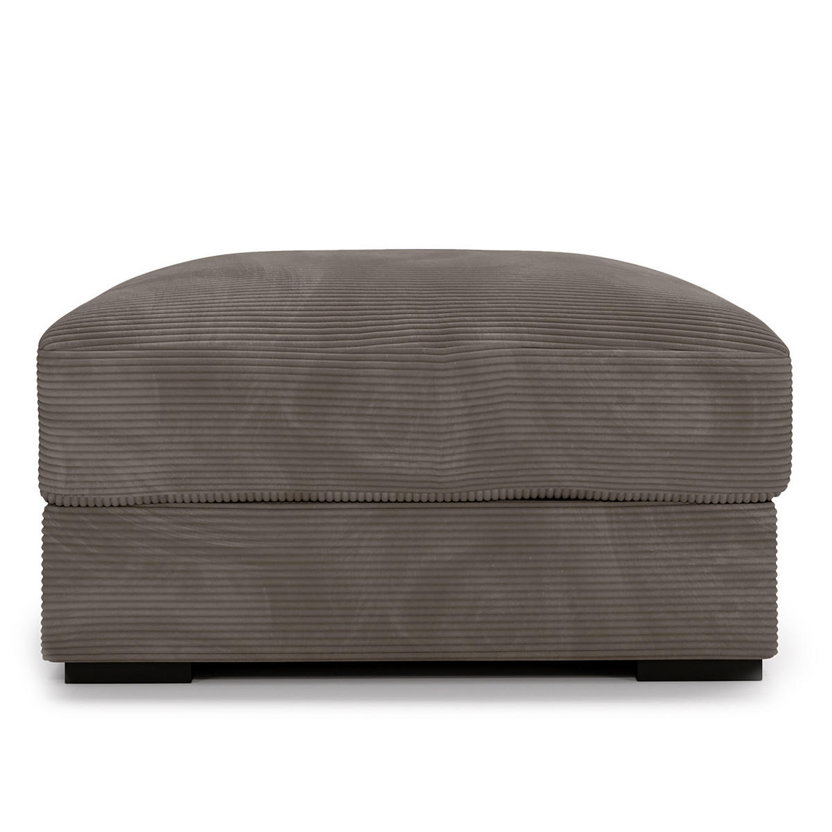 POLSTERHOCKER - Schwarz/Braun, Kunststoff/Textil (92/42/92cm) - home24