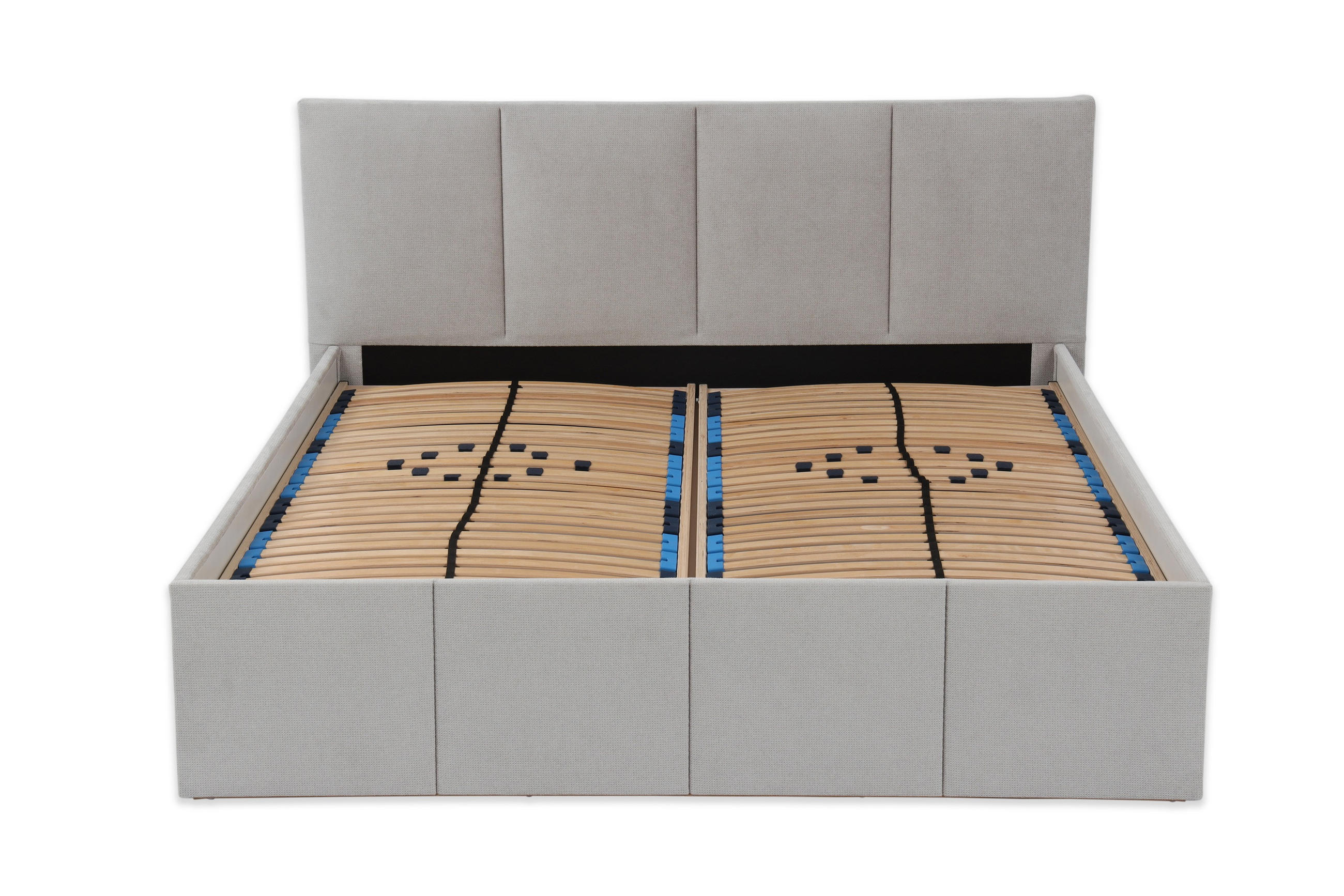 POLSTERBETT Dalas Grau 180 x 200 x 40 cm Stauraum Mit hochwertiger Matratze H2 (bis 100 kg) und Lattenrost - Grau, Holz (180/200cm) - Halmon Schlafkomfort Betten 