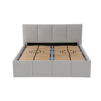 POLSTERBETT Dalas Grau 180 x 200 x 40 cm Stauraum Mit hochwertiger Matratze H2 (bis 100 kg) und Lattenrost - Grau, Holz (180/200cm) - Halmon Schlafkomfort Betten 