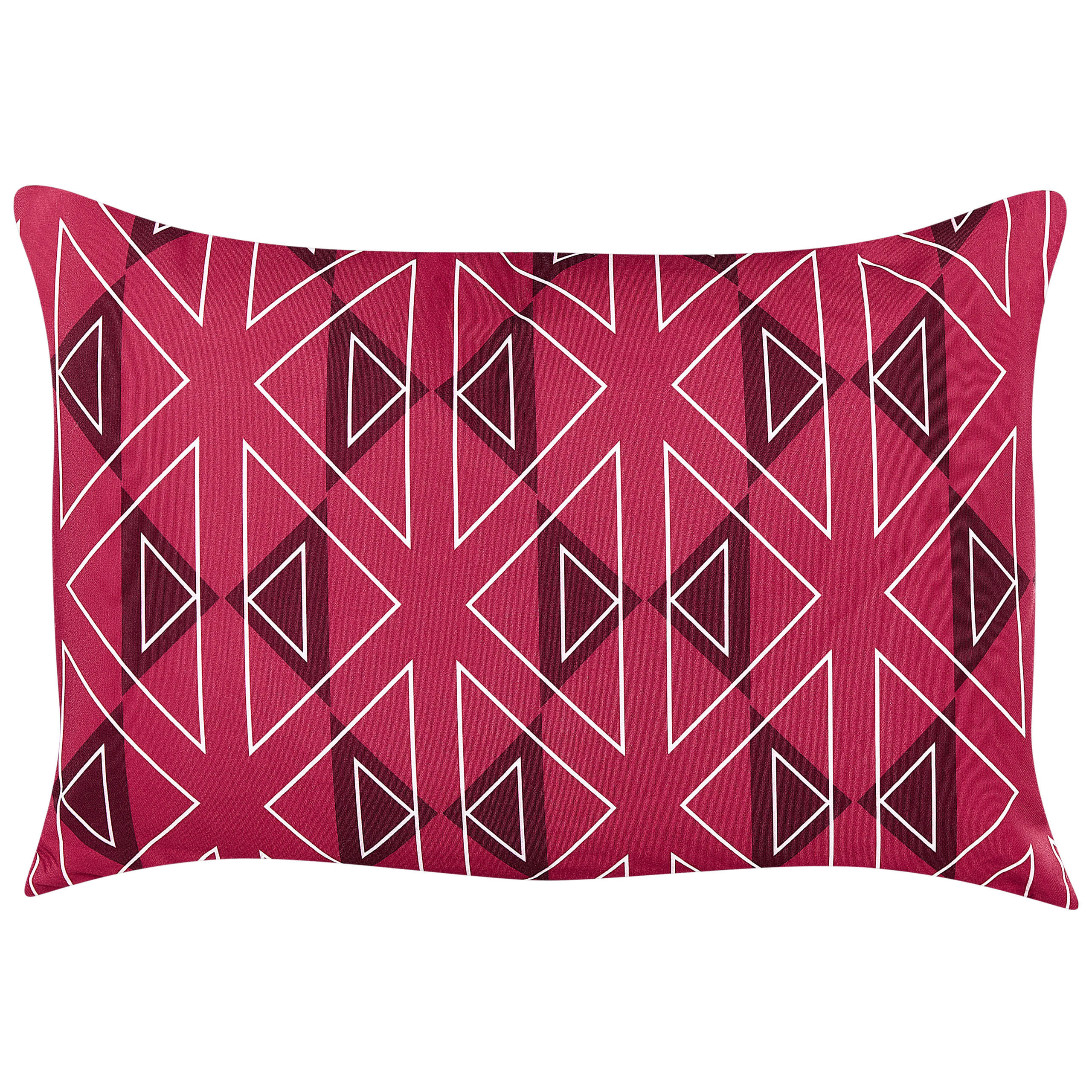 GARTENKISSEN 2er-Set geometrischem Muster rosa 40/60 cm Mezzano - Violett, Textil (40/60cm) - Beliani