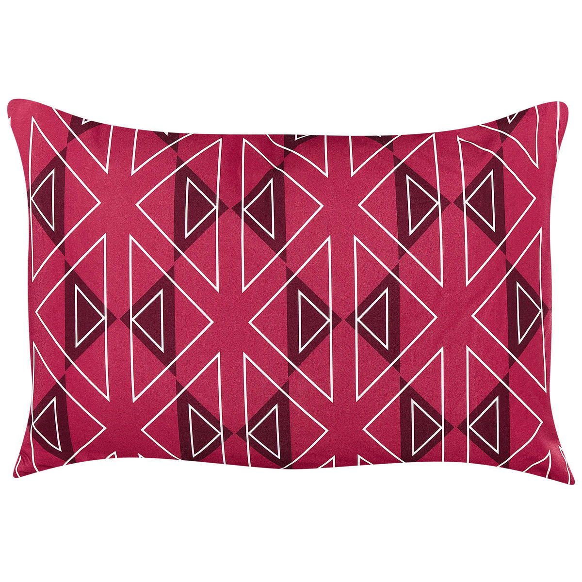 GARTENKISSEN 2er-Set geometrischem Muster rosa 40/60 cm Mezzano - Violett, Textil (40/60cm) - Beliani