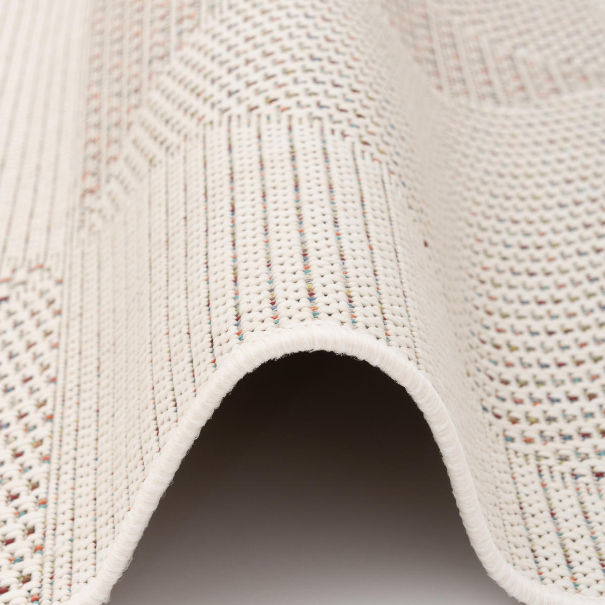 IN & OUTDOOR TEPPICH FLACHGEWEBE CAMPUS RAUTEN - Beige, Textil (140/200cm) - Pergamon