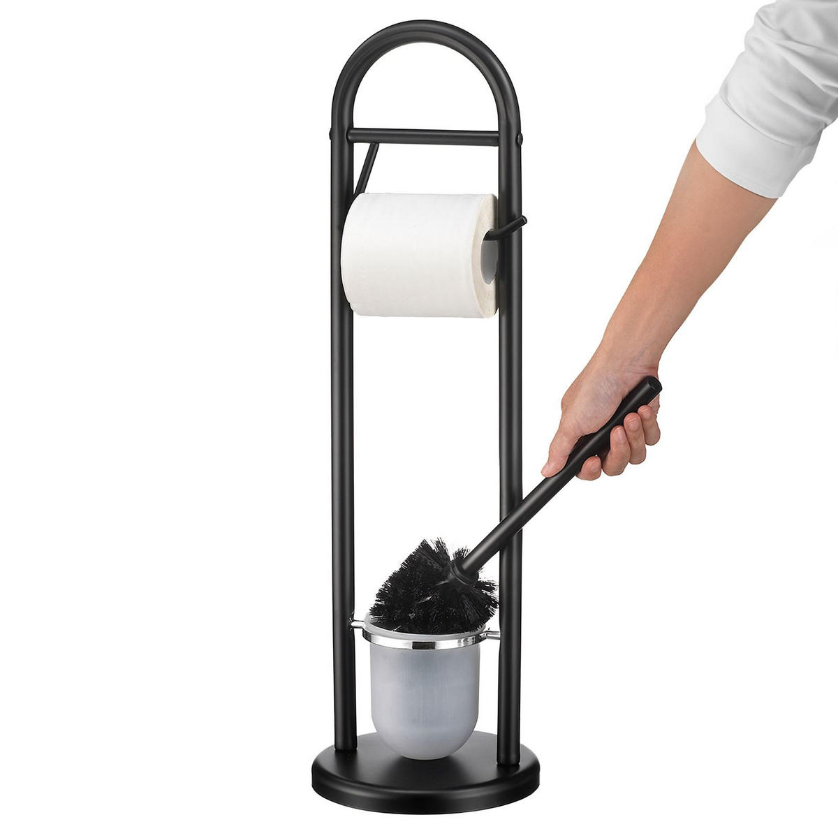 TOILETTENPAPIERHALTER EGON - Schwarz, Metall (19/63/19cm) - CARO-Möbel
