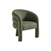 SESSEL - Stoff - Grün strukturiert - ZELUVA - Grün, Textil (63/81/70cm) - Vente-Unique