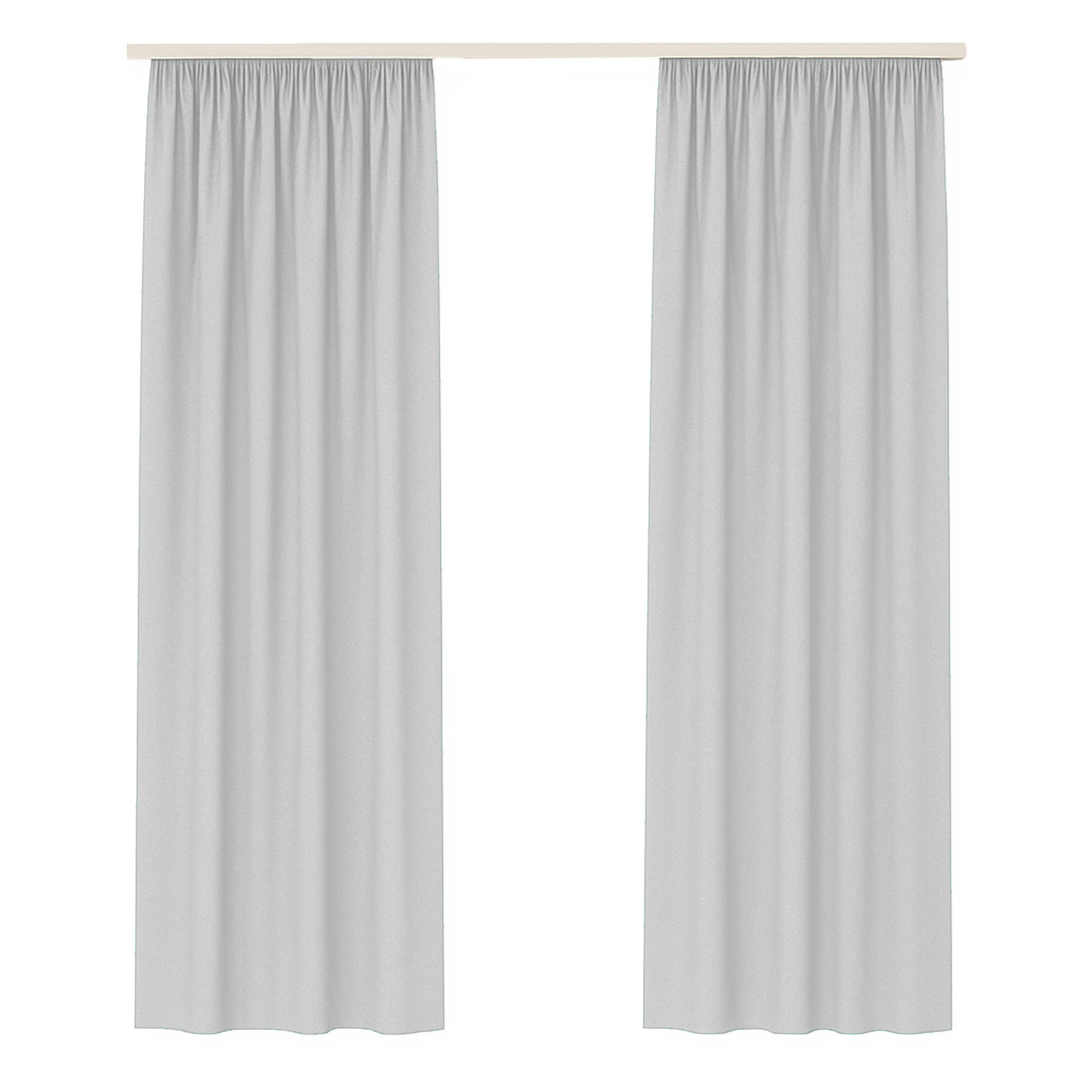 GARDINE Universalband "blickdicht" 2er Pack Hellgrau 140x245 cm - Hellgrau, Textil (140/245cm) - Bestlivings