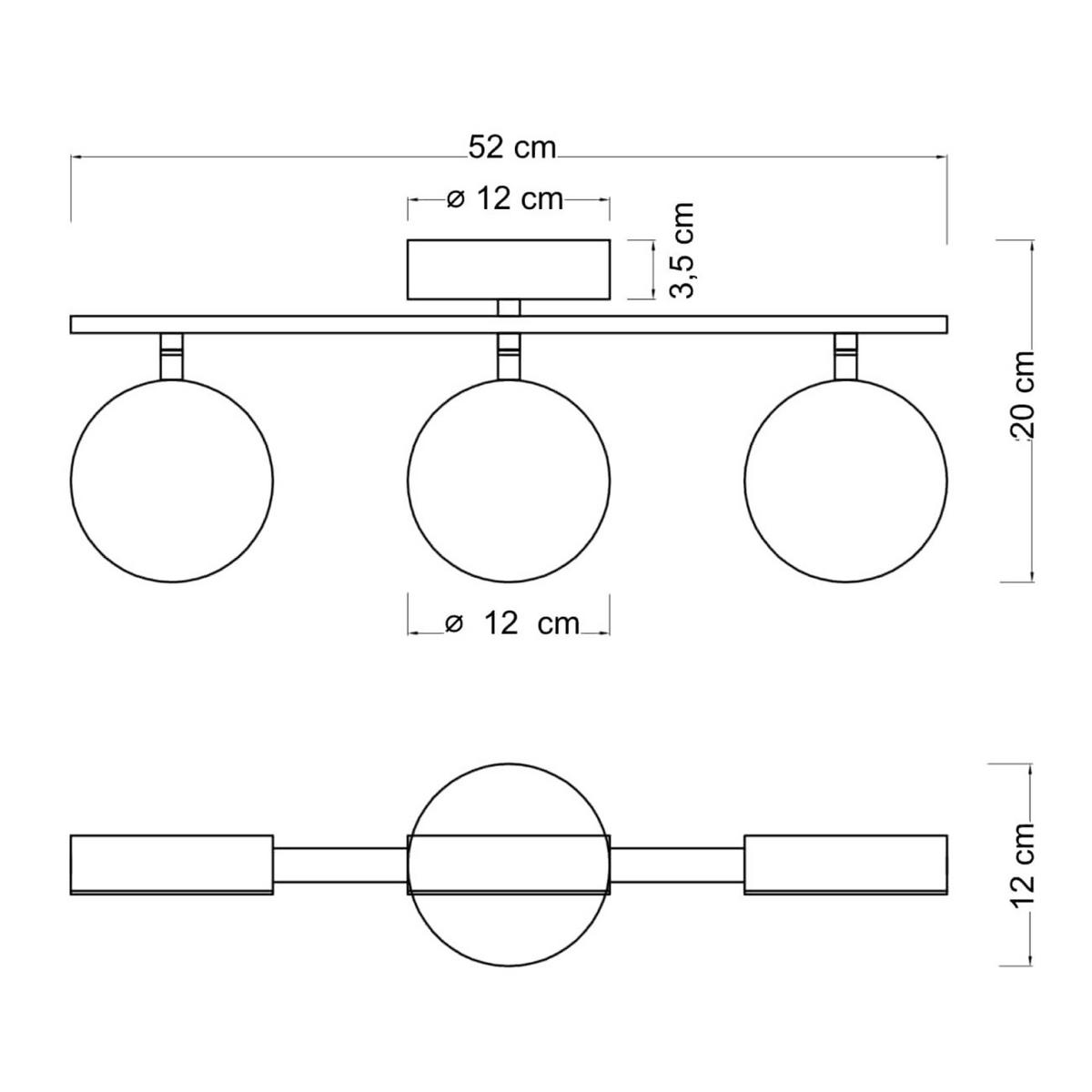 WANDLEUCHTE Syloria, Messing und Weiß, 52cm - Messingfarben, Metall (12/12/52cm) - KOSILUM