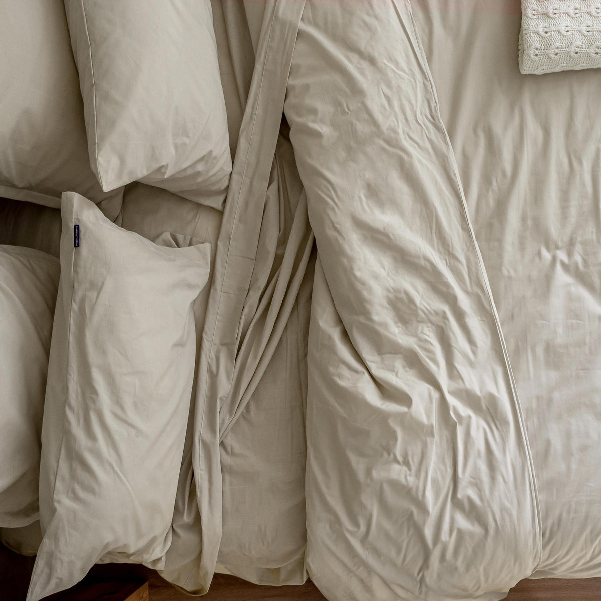 BETTBEZUG basic 135/140x200 cm (standardgrösse) beige - Beige, Textil (140/200cm) - Happy Friday