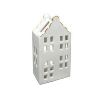LATERNENHAUS Hytte Weiß 7/5/13.8 cm Keramik - Weiß, Keramik (5/13.8/7cm) - Mondex