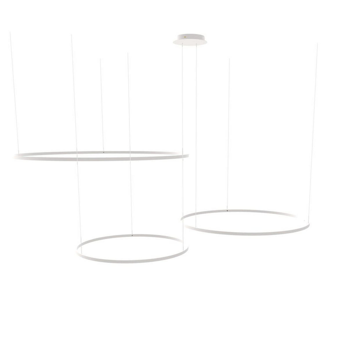 LED-HÄNGELEUCHTE 3er Ring Weiß Ø 150 | 120 | 100cm - Weiß, Metall (1.3/150/3.3cm) - s.luce