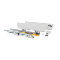 AUSSENSCHUBLADE Concept 30Kg Höhe 105mm, Tiefe 350mm, Stahl, Weiß lackiert - Weiß, Metall (19.5/6/37cm) - EMUCA