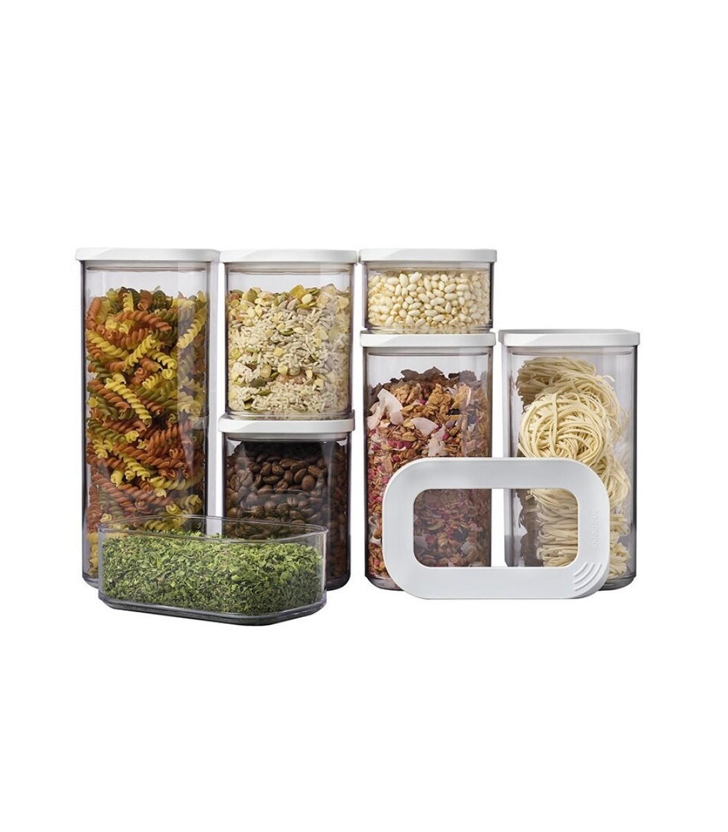 AUFBEWAHRUNGSBOX Vorratsbehälter Set Modula 7-teilig - Transparent, Kunststoff (2/2/1cm) - Mepal
