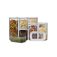 AUFBEWAHRUNGSBOX Vorratsbehälter Set Modula 7-teilig - Transparent, Kunststoff (2/2/1cm) - Mepal