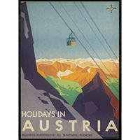 POSTER Europäische Berge Weihnachten Österreich A3 Rahmenlos - Klar, Papier (29.7/5/42cm) - Nacnic