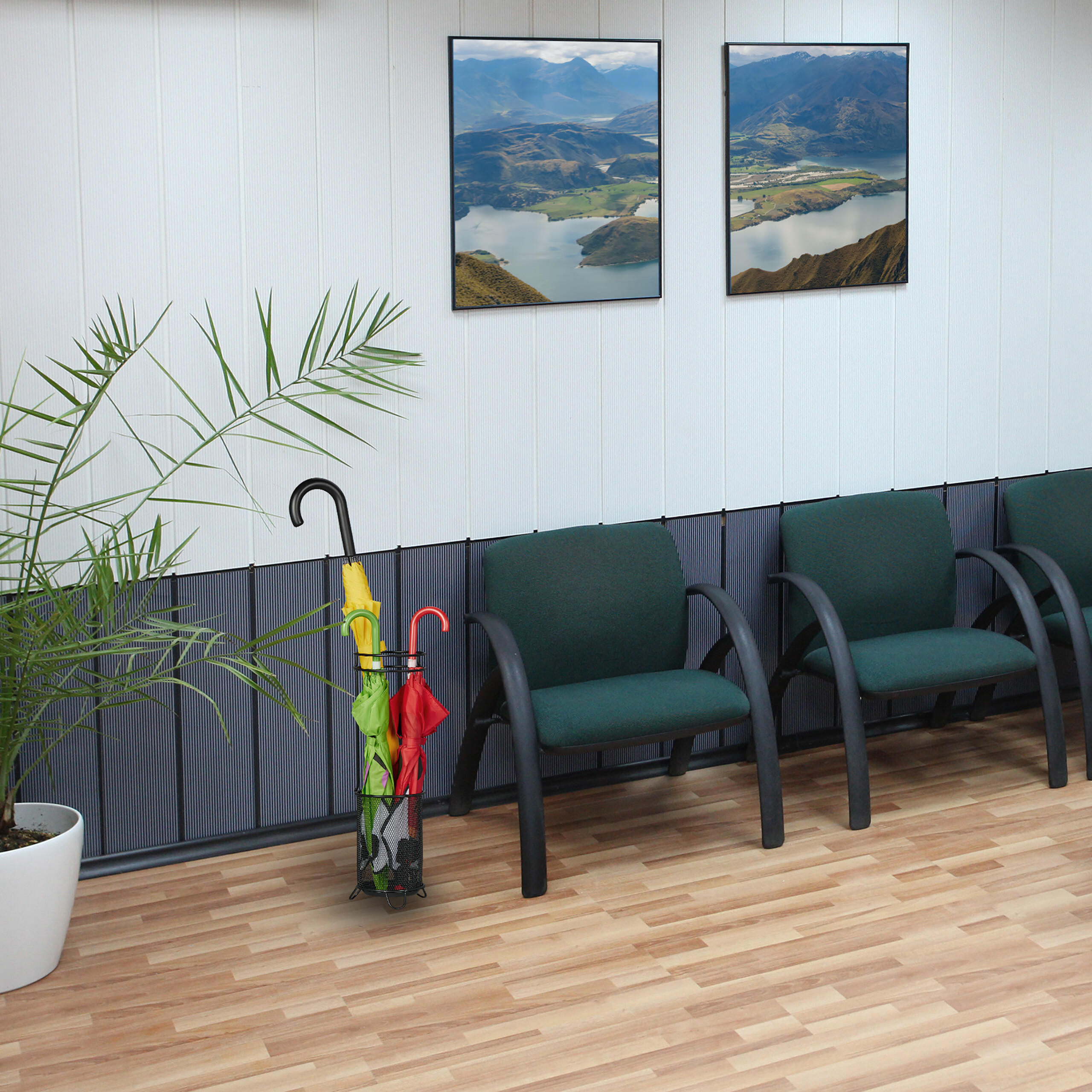 REGENSCHIRMSTÄNDER - Schwarz, Metall (16/52.5/16cm) - Relaxdays