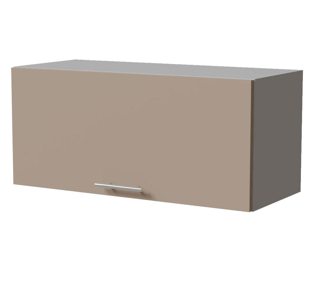 KLAPPHÄNGESCHRANK Brerra W4B/80 Grau / RAL 1019 graubeige Matt 80 / 32,5 / 36cm mit Blum Aventos Klappenbeschlag - Graubraun/Grau, Holz/Holzwerkstoff (80/36/32.5cm) - Feldmann-Wohnen