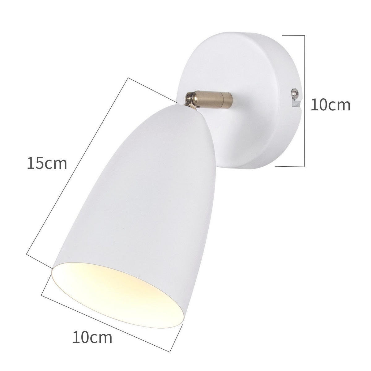 WANDLEUCHTE Zyxxh 10.0/22.0/10.0 cm - Weiß, Metall (10/22/10cm) - ZMH