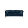 ZWEISITZER-SOFA Chesterfield Modern-Velluto 11 - Dunkelblau, Holz/Textil (183/74/80cm)