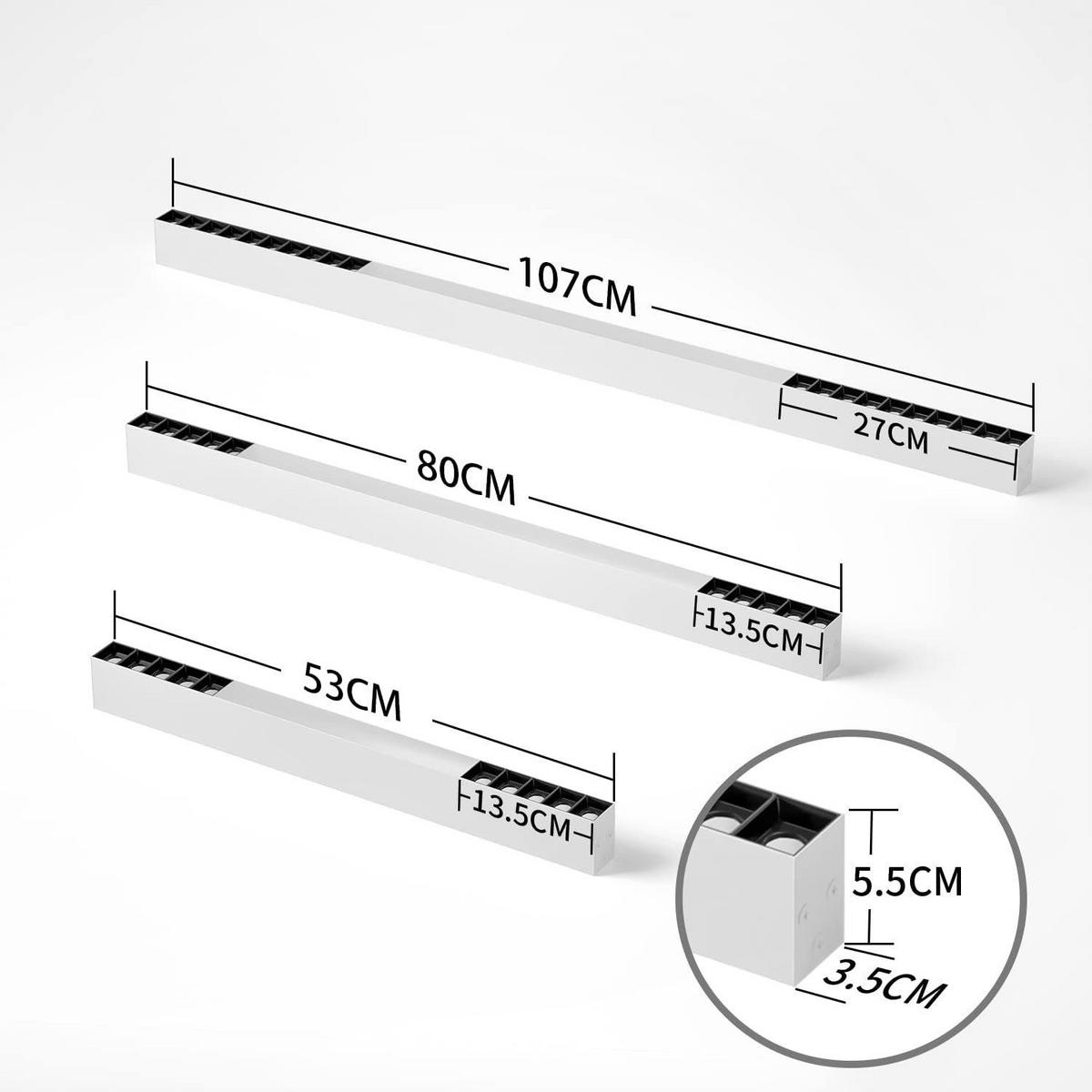 LED-DECKENLEUCHTE Ritter 107/3.5/5.5 cm - Weiß, Metall (3.5/107/5.5cm) - Nettlife