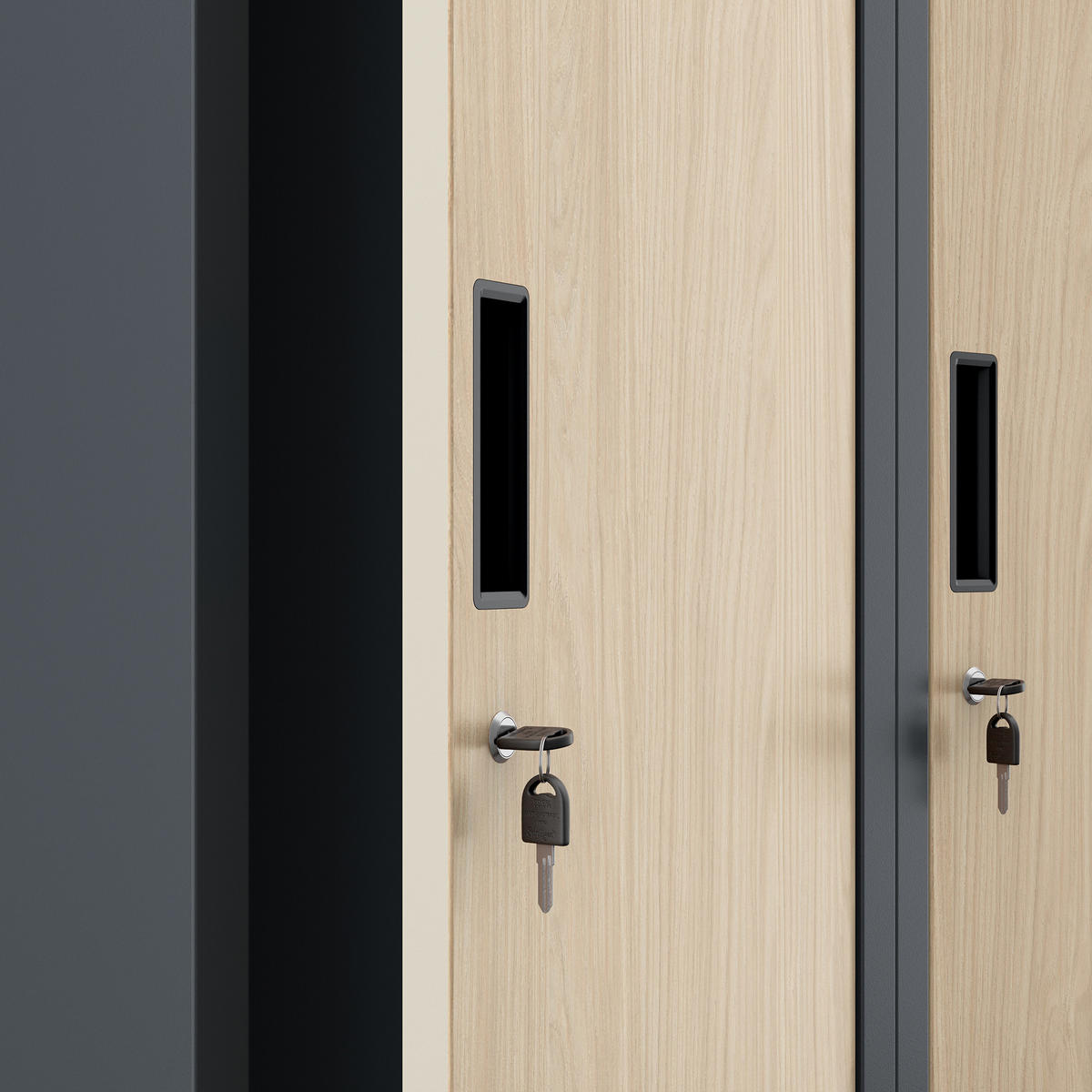 PERSONALSCHRANK KACPER 180x80x50 cm - Anthrazit/Sonoma Eiche, Metall (80/180/50cm) - Jan Nowak