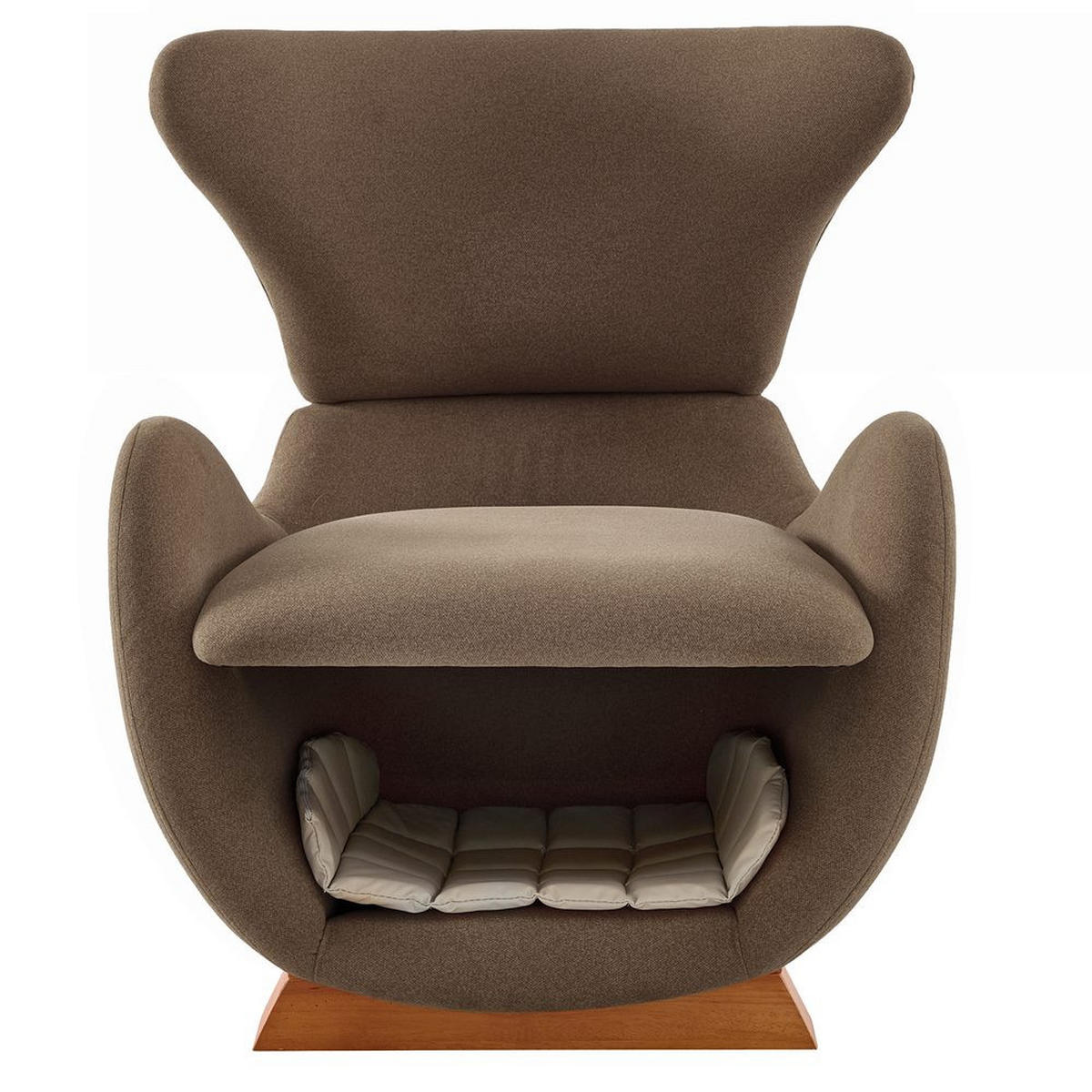 DESIGNER-SESSEL WALHAI-OPTIK, KRATZFEST, HAUSTIER-FREUNDLICH - Braun, Textil (66.04/45.72/66.04cm)